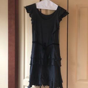 Marc by Marc Jacobs flirty gray ruffle dress.